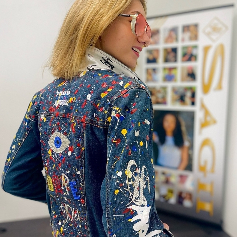 SAGII Colorful Splatter Denim Jacket - Picture 5 of 5
